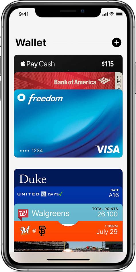 apple wallet opens with card